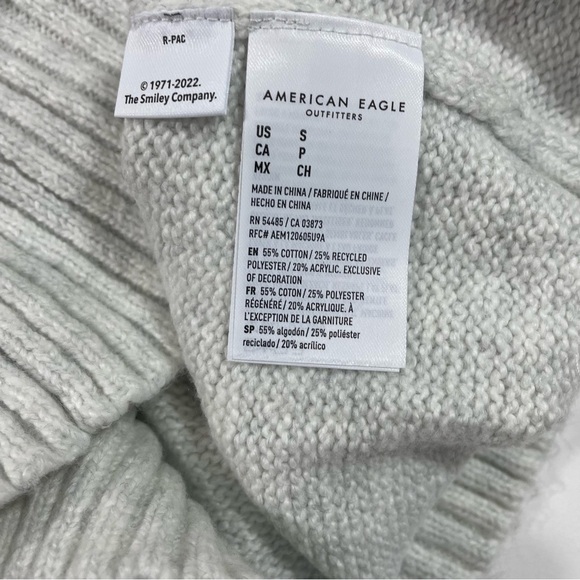 New American Eagle Smiley Mock Neck Sweater - Picture 4 of 7